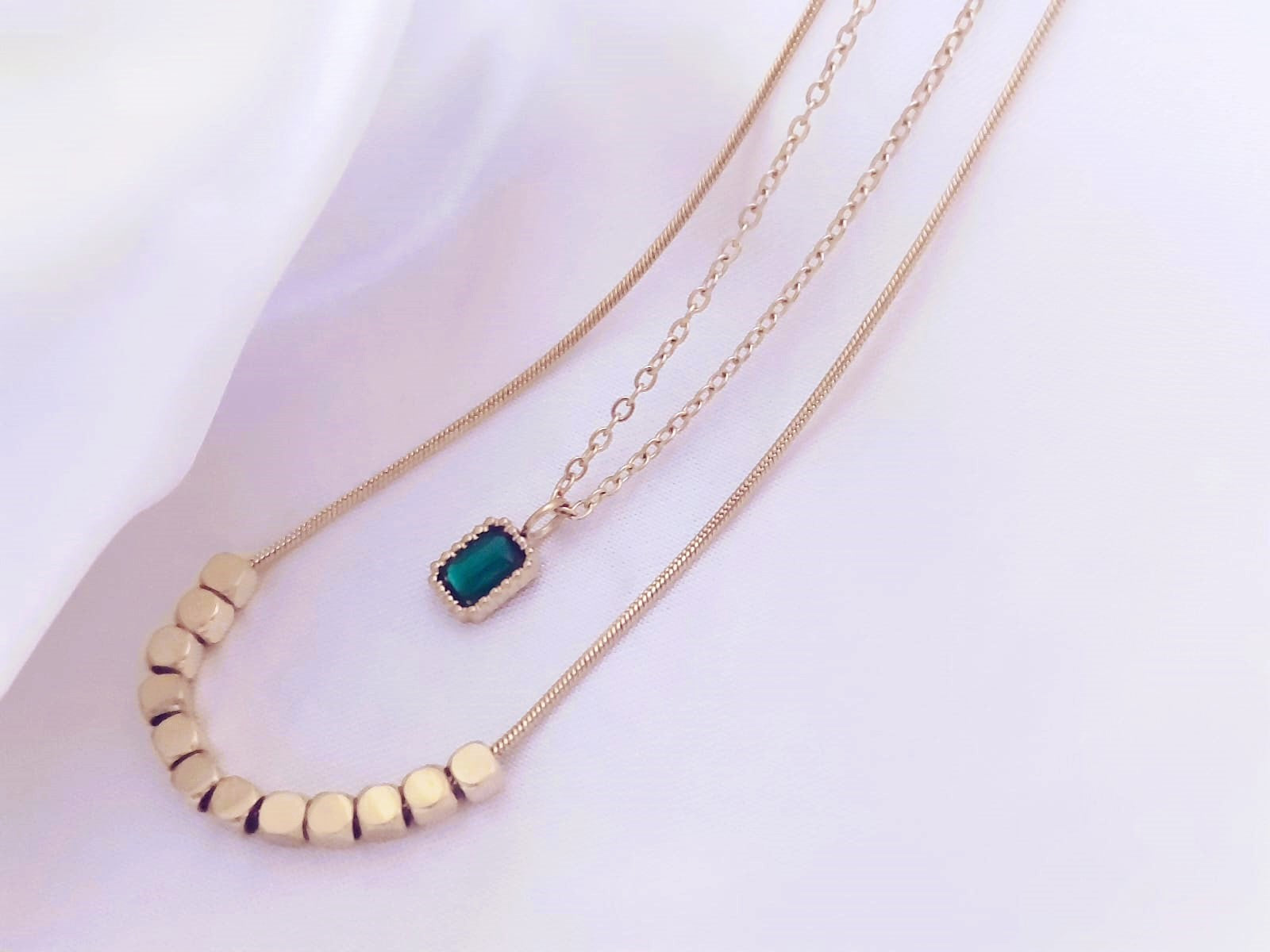 Stainless Steel 18K Gold Plated Layered Necklace – ZEVAR MODE